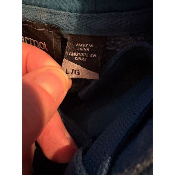 Marmot Men's Large Green Graphic Logo Pullover Hoodie - Picture 8 of 10